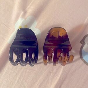 Set of Black and Brown Hair Clips